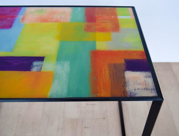 COFFEE TABLE IN RESINA E METALLO SU MISURA - immagine 2