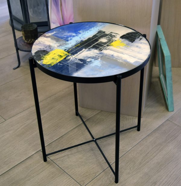 COFFEE TABLE METALLO E RESINA - immagine 2