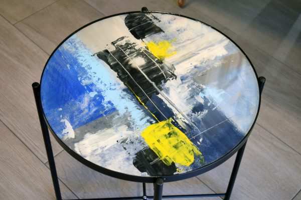 COFFEE TABLE METALLO E RESINA - immagine 3